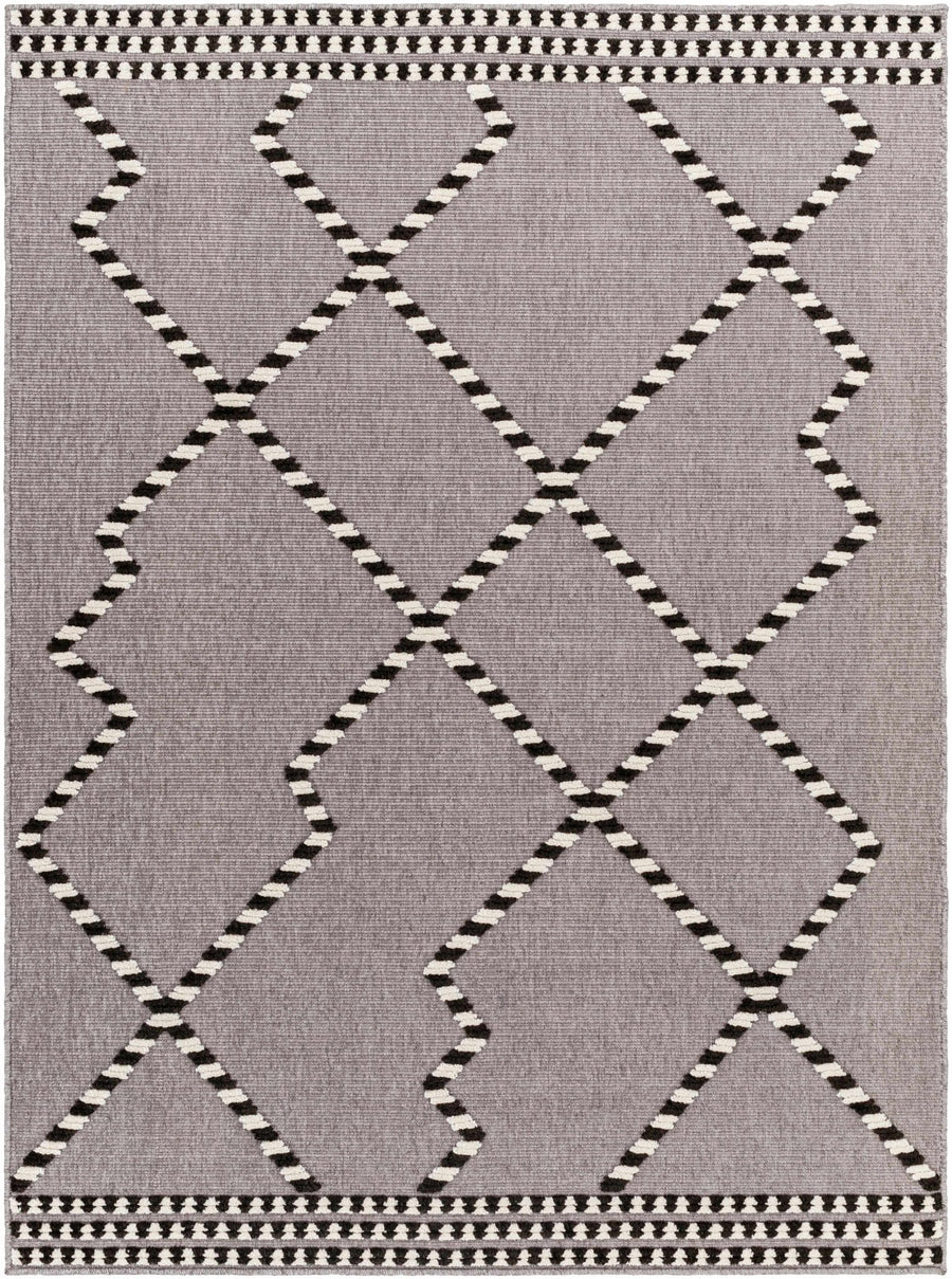 Rolf Contemporary Geometrical Gray And Black Rug - The Rug Decor