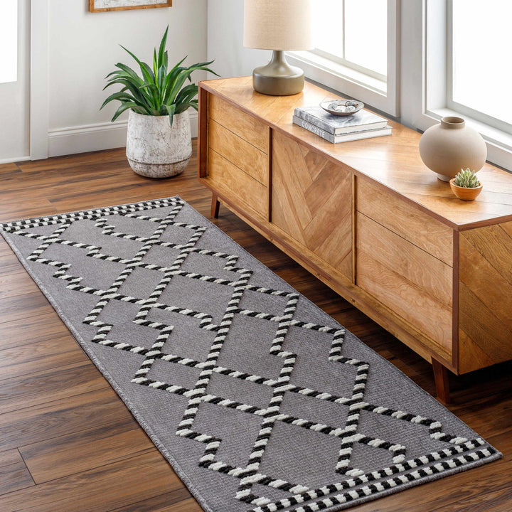 Rolf Contemporary Geometrical Gray And Black Rug - The Rug Decor