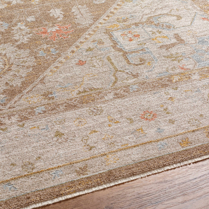 Roni Traditional Style Beige & Brown Thick Luxe Rug - The Rug Decor