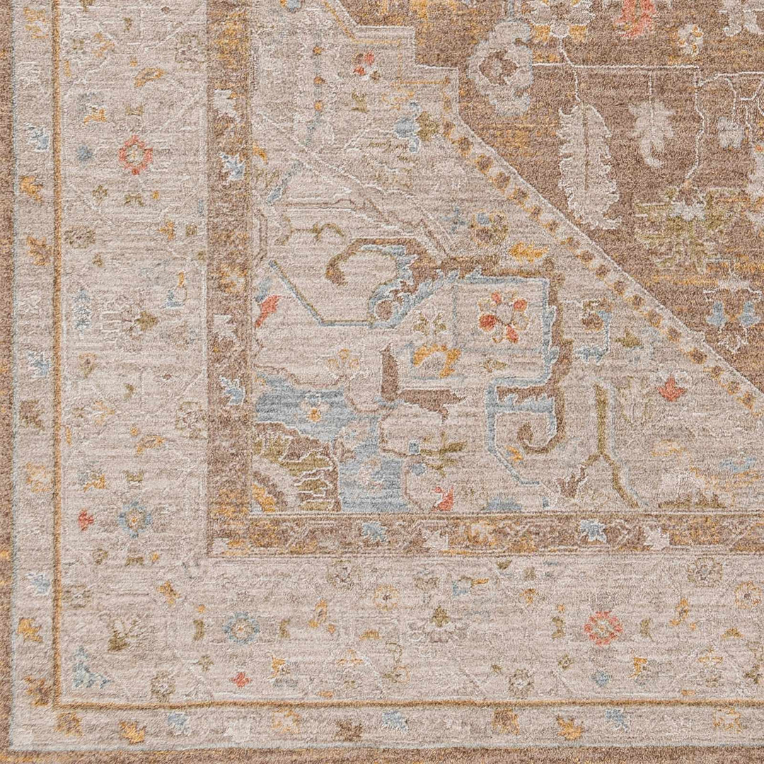 Roni Traditional Style Beige & Brown Thick Luxe Rug - The Rug Decor