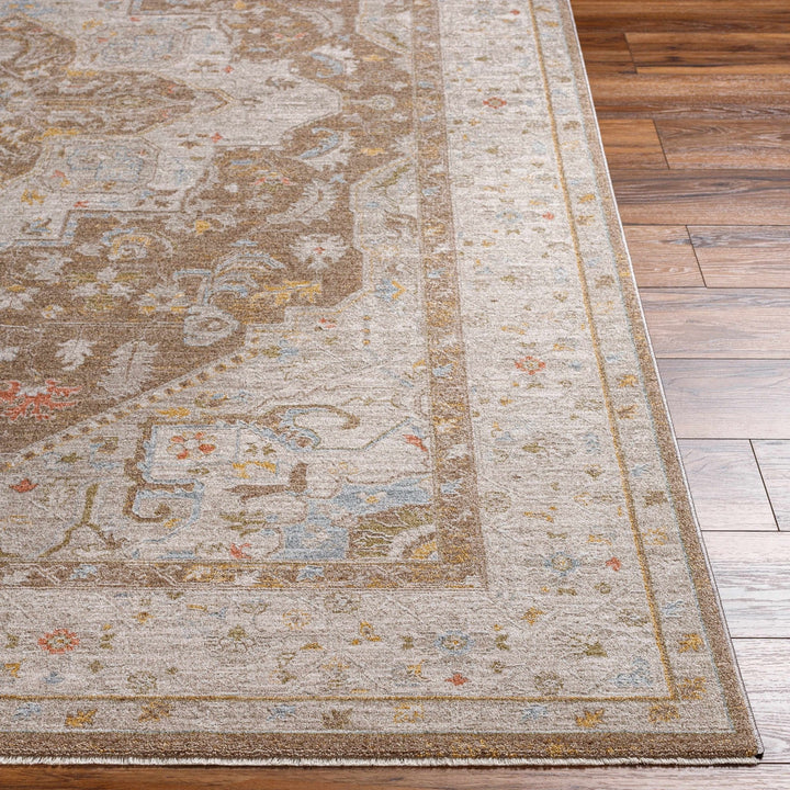 Roni Traditional Style Beige & Brown Thick Luxe Rug - The Rug Decor