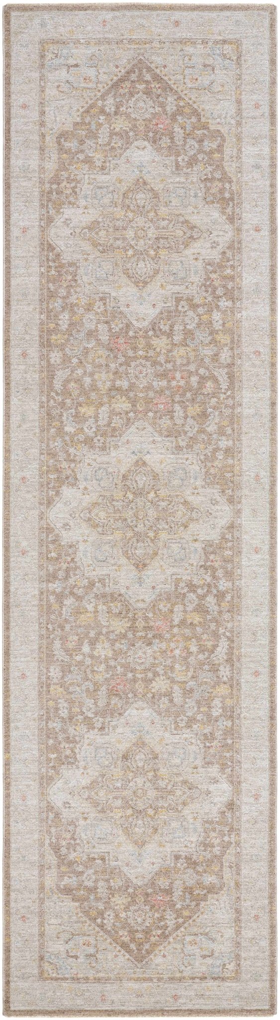 Roni Traditional Style Beige & Brown Thick Luxe Rug - The Rug Decor