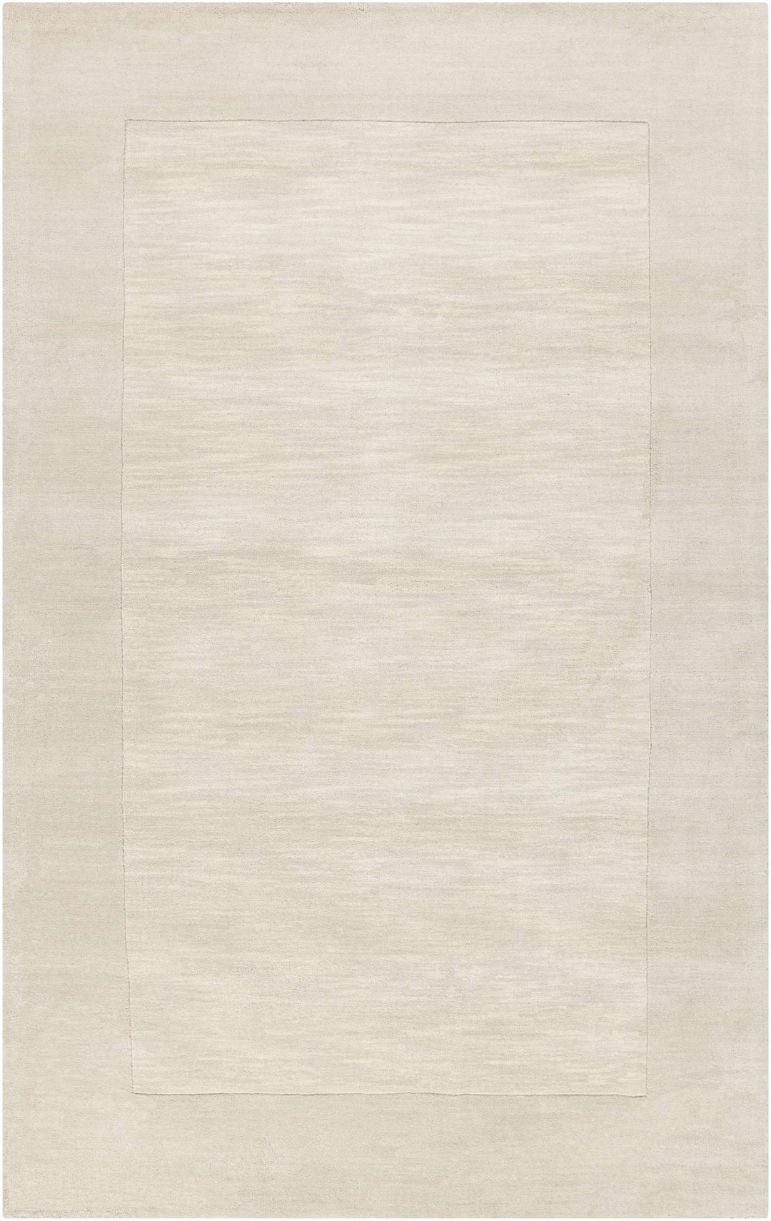 Bordered Beige Modern Style Hand Loom Wool Area Rug