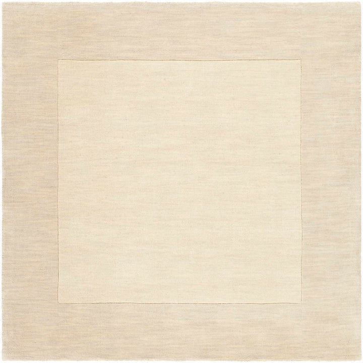 Bordered Beige Modern Style Hand Loom Wool Area Rug
