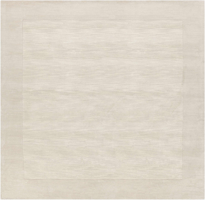 Bordered Beige Modern Style Hand Loom Wool Area Rug