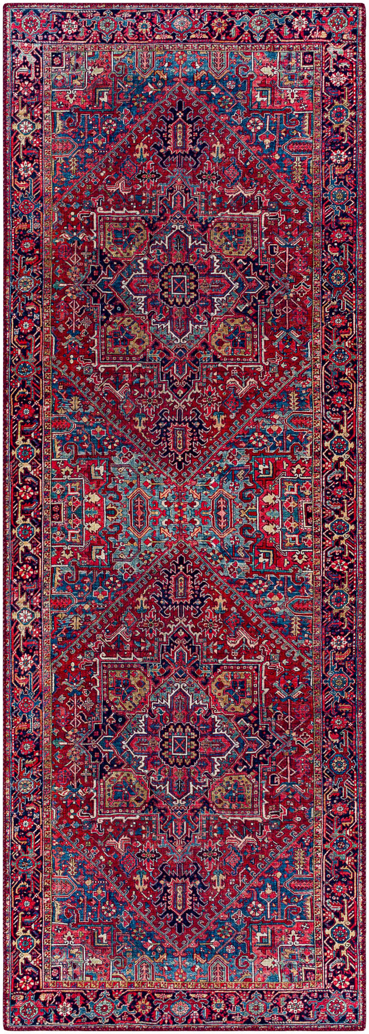 Ronneby Red Traditional Oriental Area Rug
