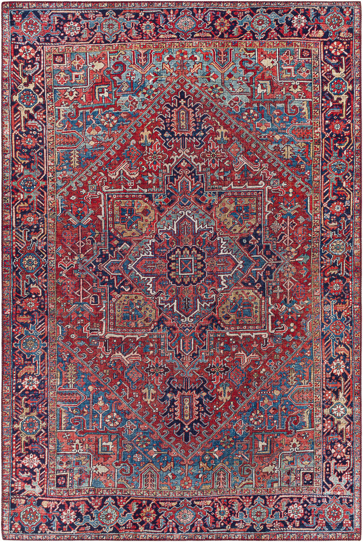 Ronneby Red Traditional Oriental Area Rug