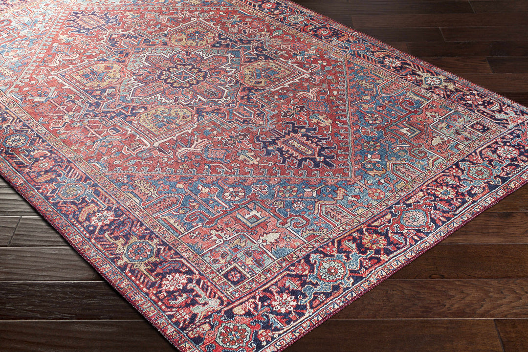 Ronneby Red Traditional Oriental Area Rug