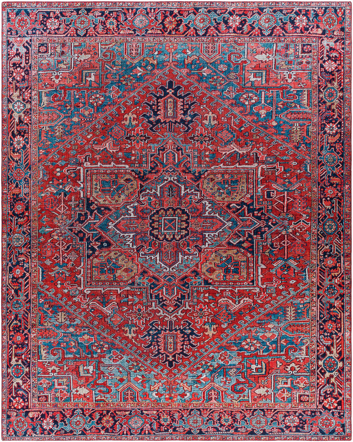 Ronneby Red Traditional Oriental Area Rug