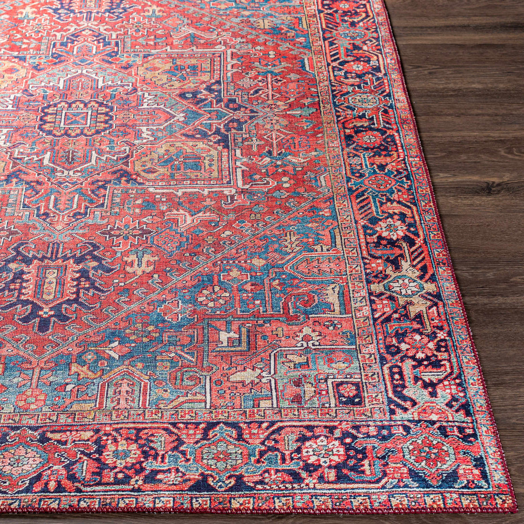Ronneby Red Traditional Oriental Area Rug