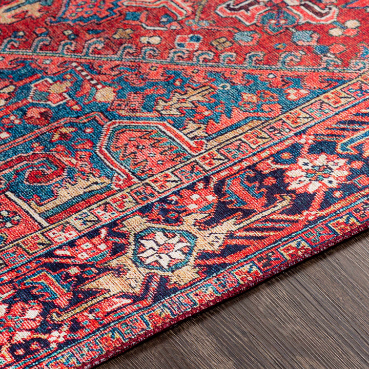 Ronneby Red Traditional Oriental Area Rug