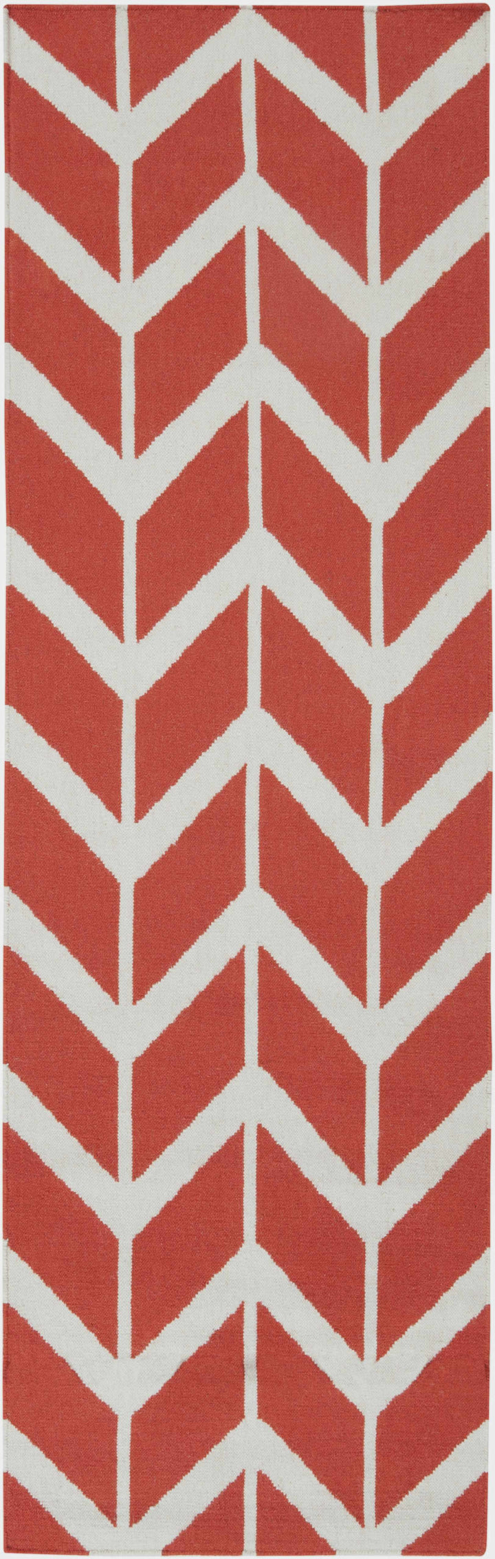 Roodhouse Modern Geometrical Rust Hand Woven Wool Area Rug
