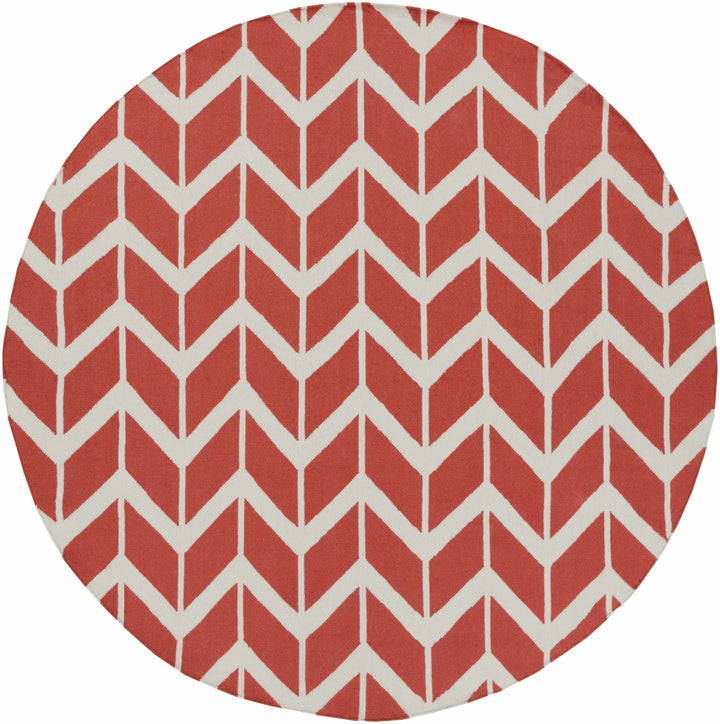 Roodhouse Modern Geometrical Rust Hand Woven Wool Area Rug
