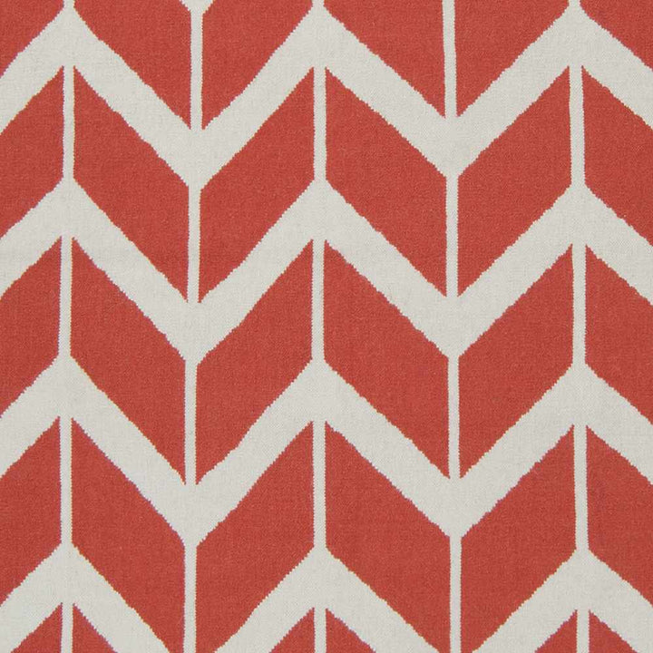 Roodhouse Modern Geometrical Rust Hand Woven Wool Area Rug