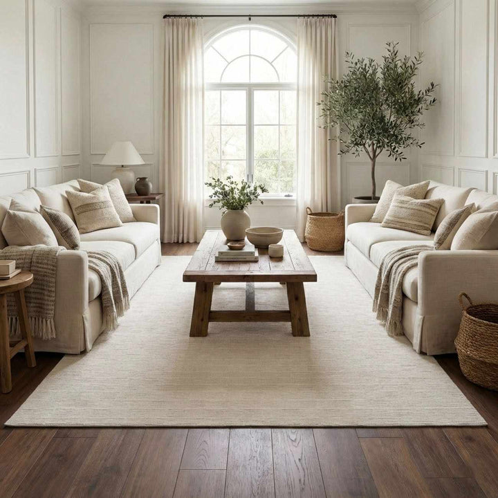 Kazuma White Contemporary Style Washable Area Rug