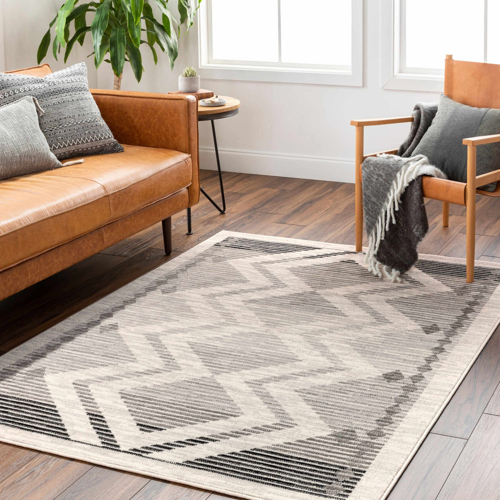 Rory Bohemian Style Ivory And Gray Area Rug - The Rug Decor