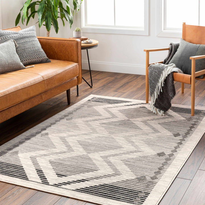 Rory Bohemian Style Ivory And Gray Area Rug - The Rug Decor
