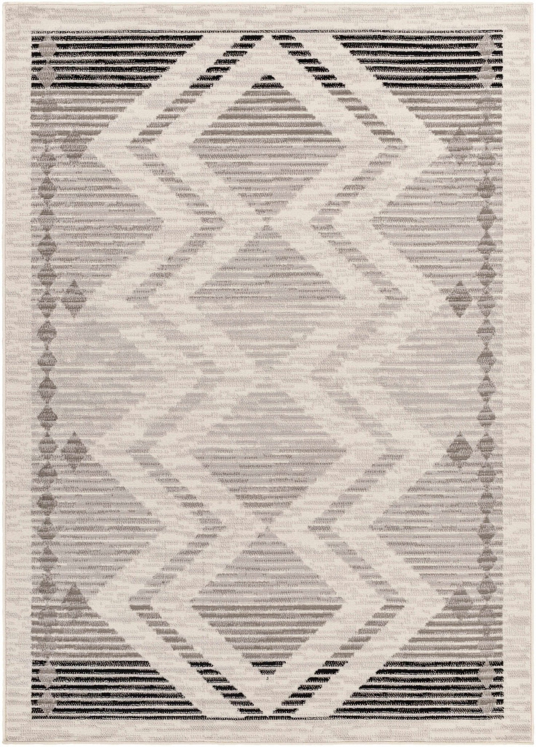 Rory Bohemian Style Ivory And Gray Area Rug - The Rug Decor