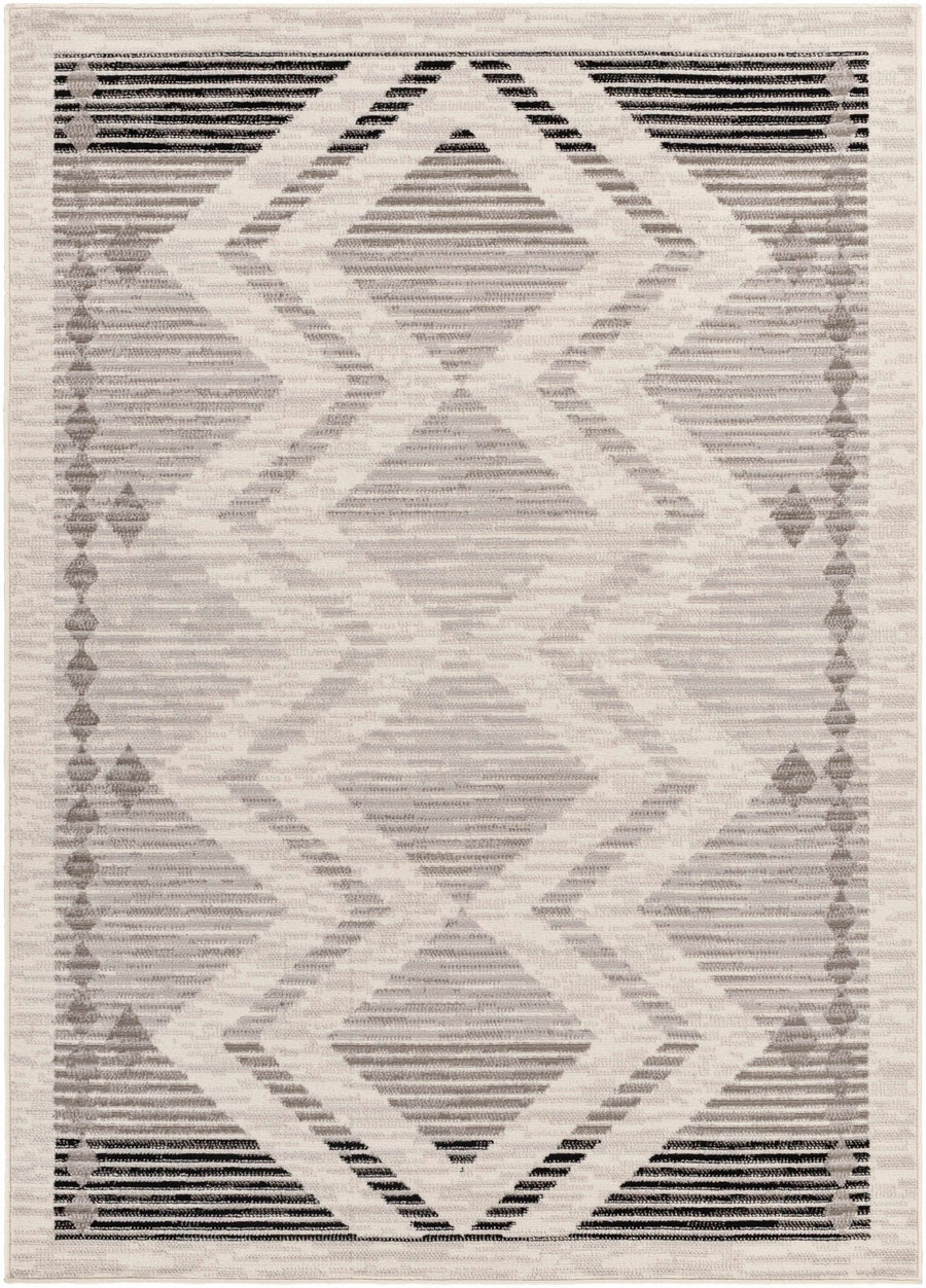 Rory Bohemian Style Ivory And Gray Area Rug - The Rug Decor