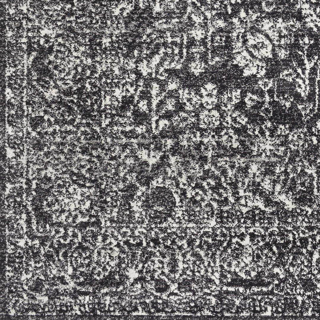 Roseland Charcoal And White Traditional Style Area Rug