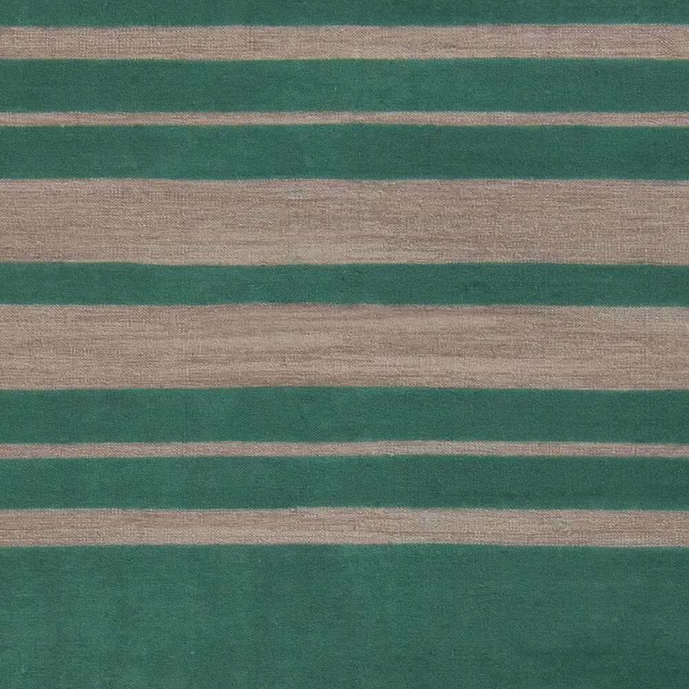 Rosser Modern Stripes Pattern Green Hand Woven Wool Area Rug - The Rug Decor