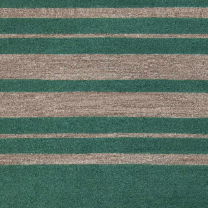 Rosser Modern Stripes Pattern Green Hand Woven Wool Area Rug - The Rug Decor