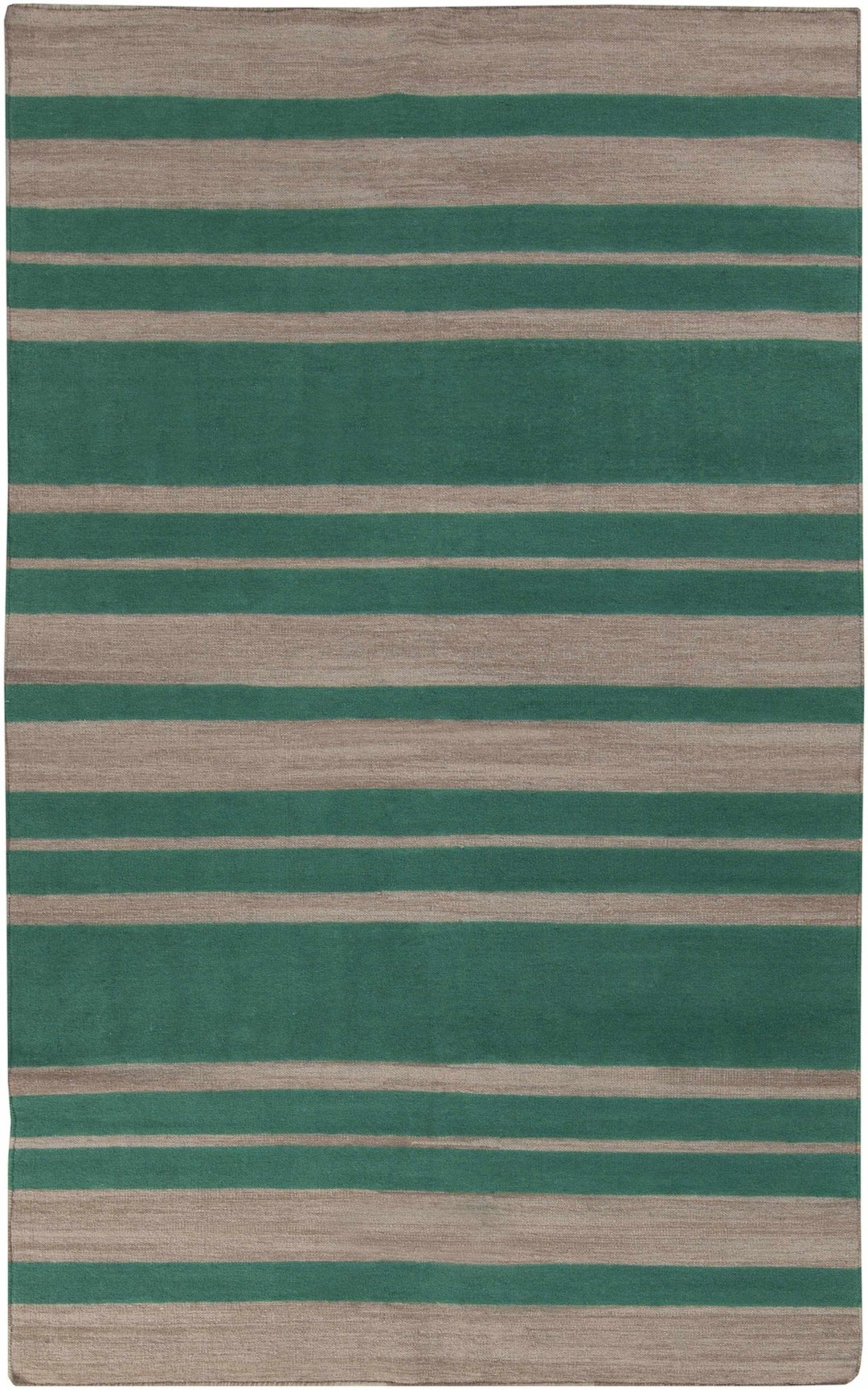 Rosser Modern Stripes Pattern Green Hand Woven Wool Area Rug - The Rug Decor