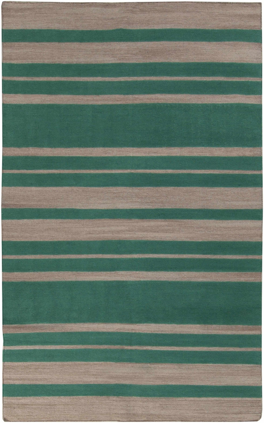 Rosser Modern Stripes Pattern Green Hand Woven Wool Area Rug - The Rug Decor