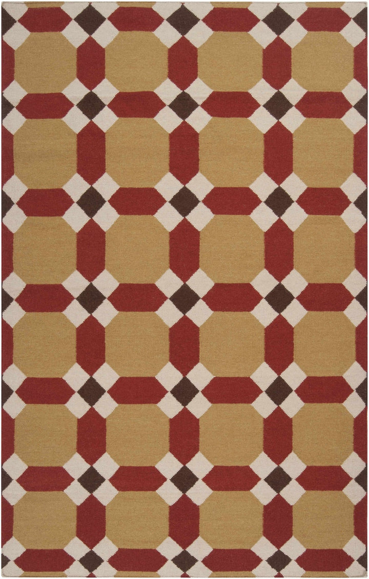 Rossiter Modern Brown And Maroon Area Carpet - The Rug Decor