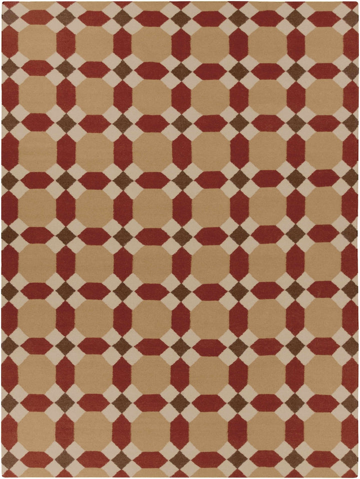 Rossiter Modern Brown And Maroon Area Carpet - The Rug Decor