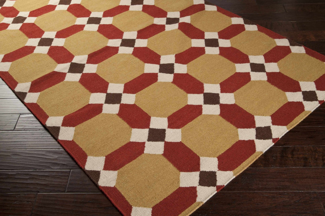 Rossiter Modern Brown And Maroon Area Carpet - The Rug Decor