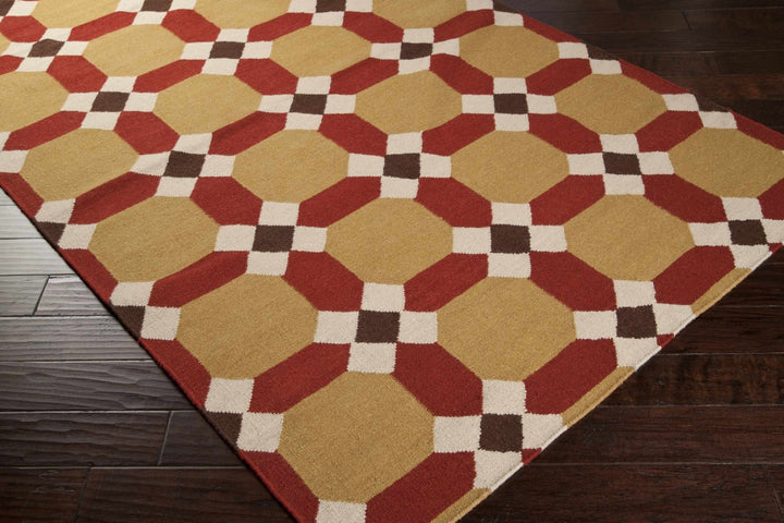 Rossiter Modern Brown And Maroon Area Carpet - The Rug Decor