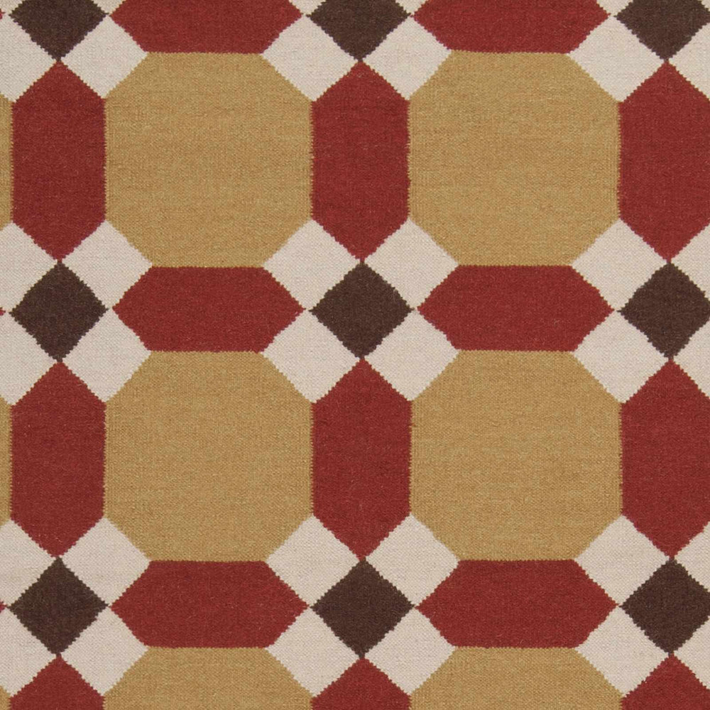 Rossiter Modern Brown And Maroon Area Carpet - The Rug Decor
