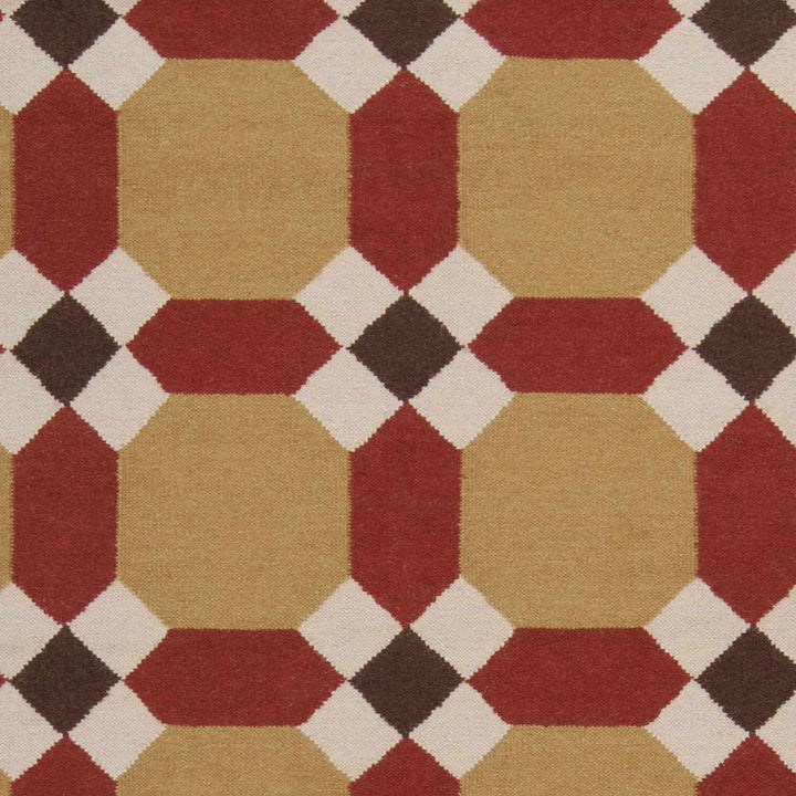 Rossiter Modern Brown And Maroon Area Carpet - The Rug Decor