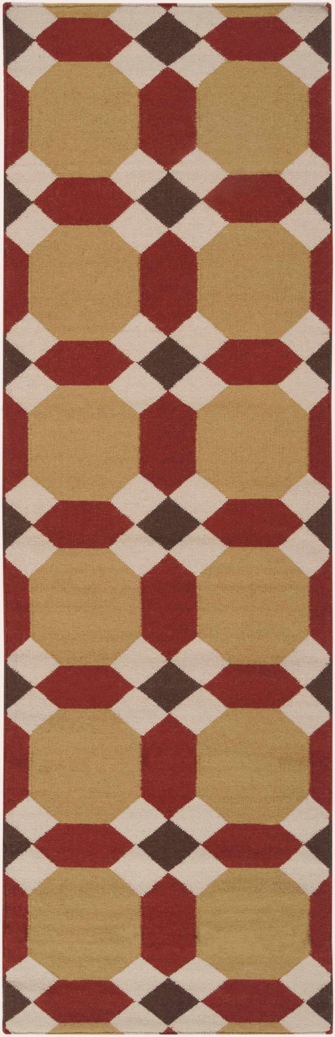 Rossiter Modern Brown And Maroon Area Carpet - The Rug Decor