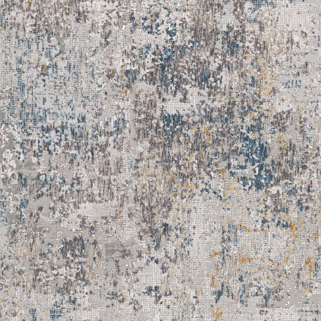Rufe Modern Abstract Design Gray And Blue Area Rug - The Rug Decor