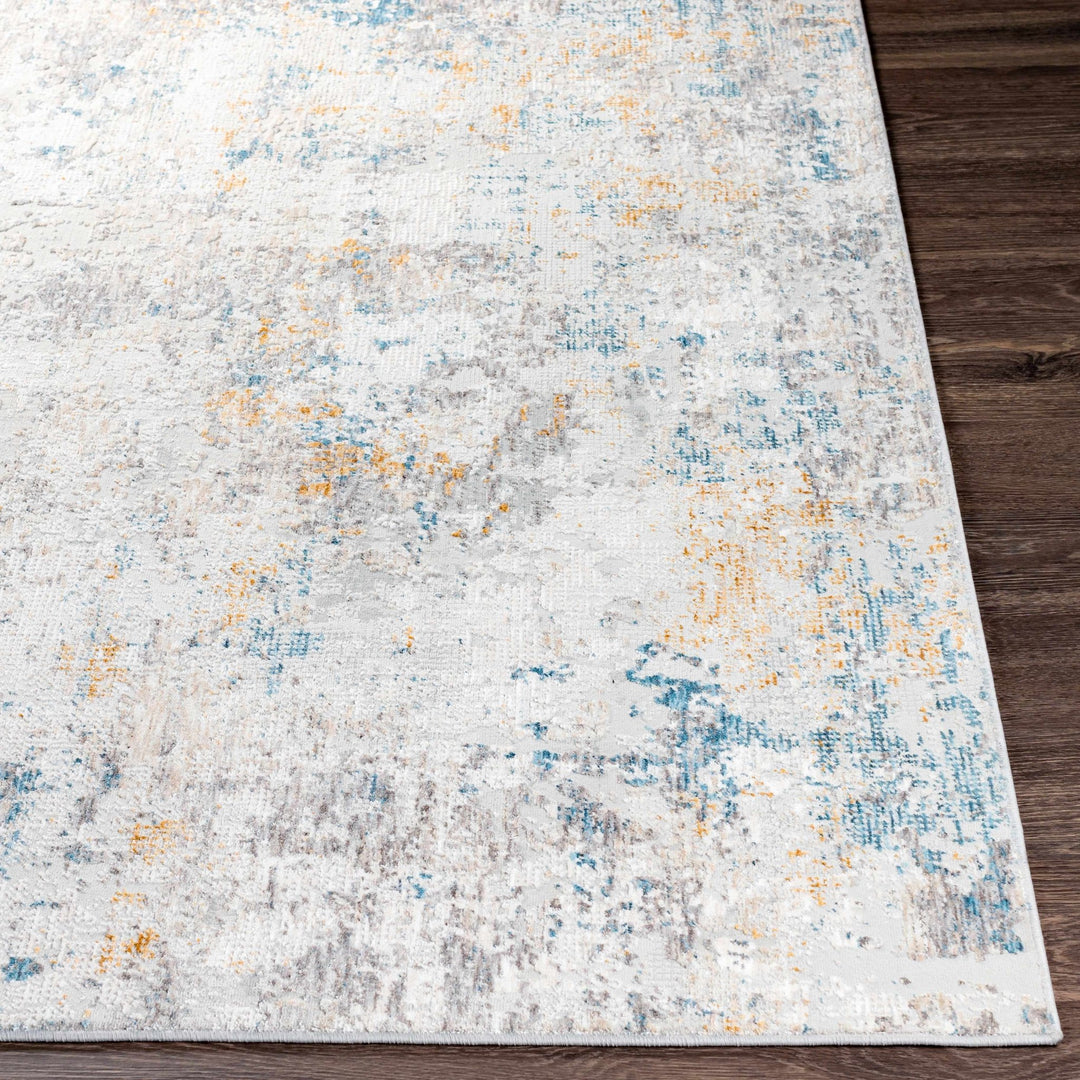 Rufe Modern Abstract Design Gray And Blue Area Rug - The Rug Decor