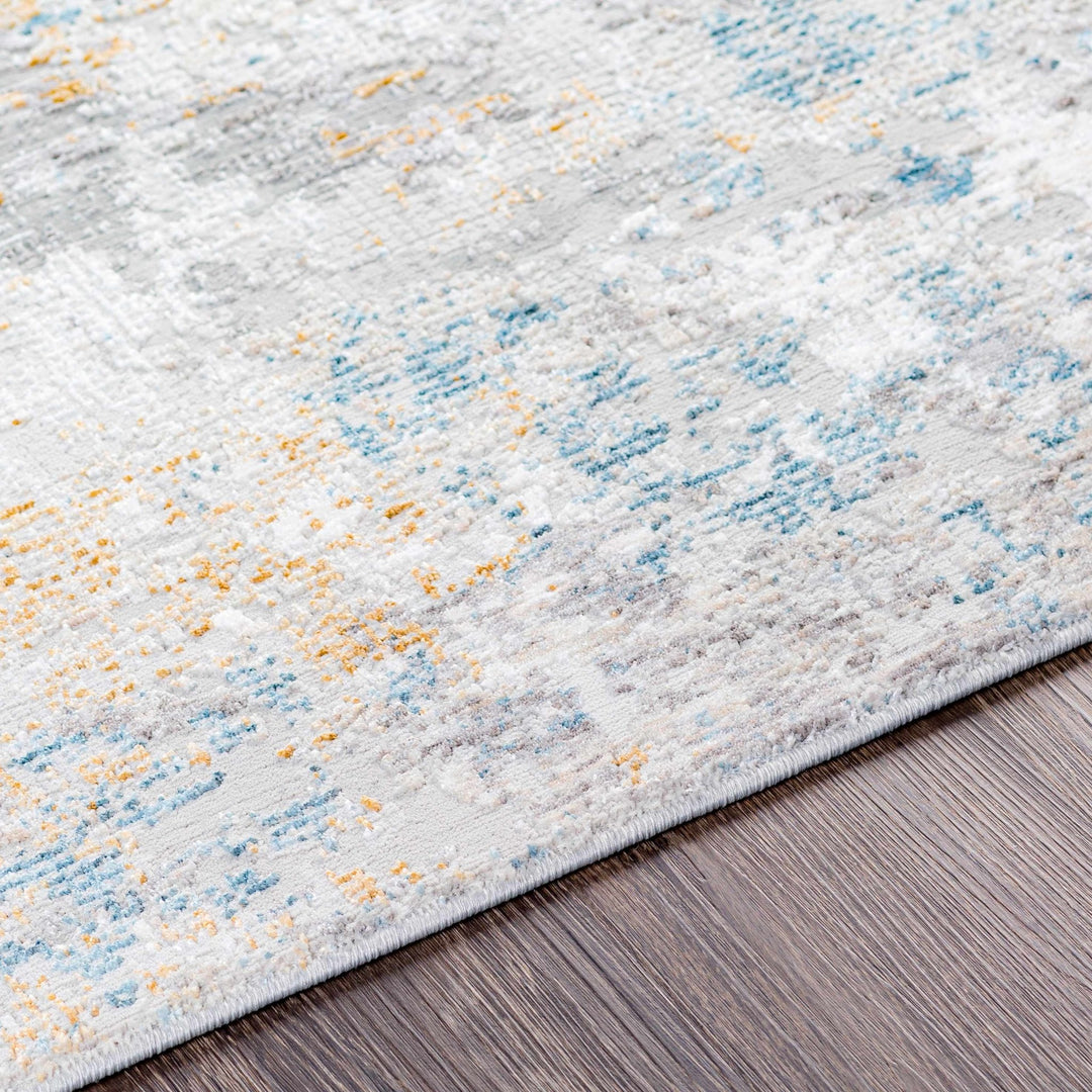 Rufe Modern Abstract Design Gray And Blue Area Rug - The Rug Decor