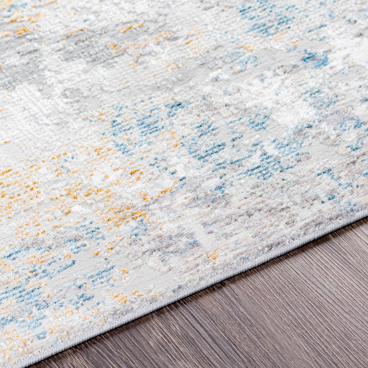 Rufe Modern Abstract Design Gray And Blue Area Rug - The Rug Decor