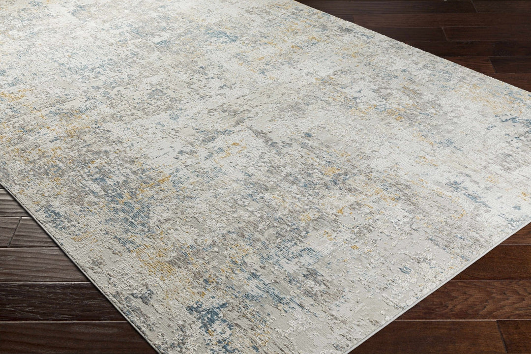 Rufe Modern Abstract Design Gray And Blue Area Rug - The Rug Decor