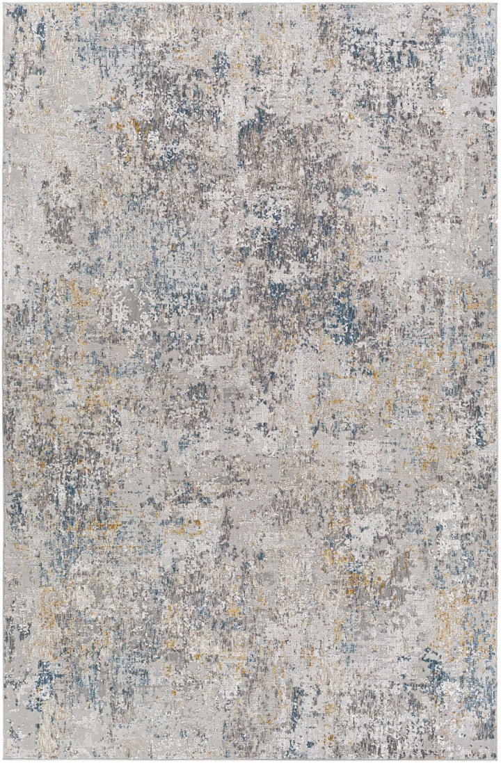 Rufe Modern Abstract Design Gray And Blue Area Rug - The Rug Decor