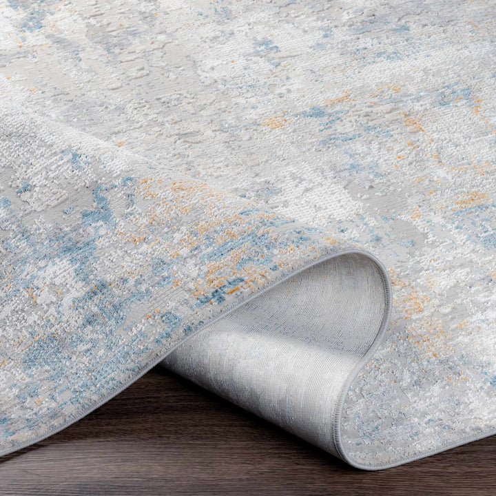 Rufe Modern Abstract Design Gray And Blue Area Rug - The Rug Decor