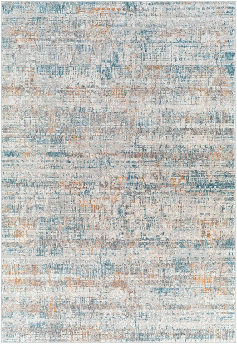 Runa Blue And Gray Modern Abstract Design Area Rug - The Rug Decor