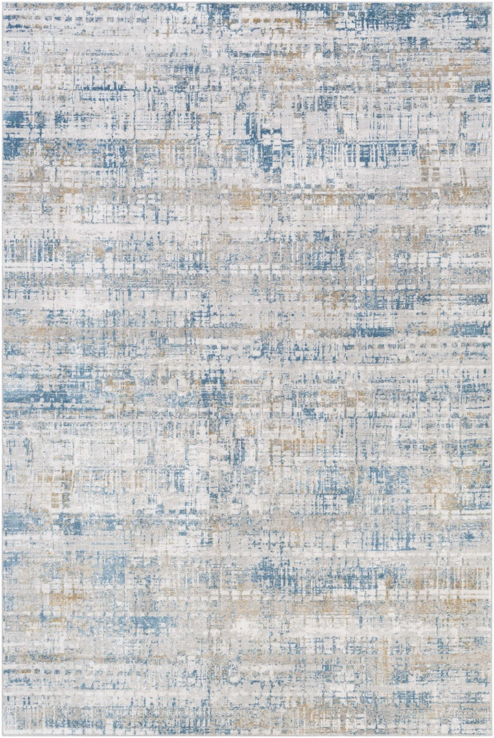 Runa Blue And Gray Modern Abstract Design Area Rug - The Rug Decor