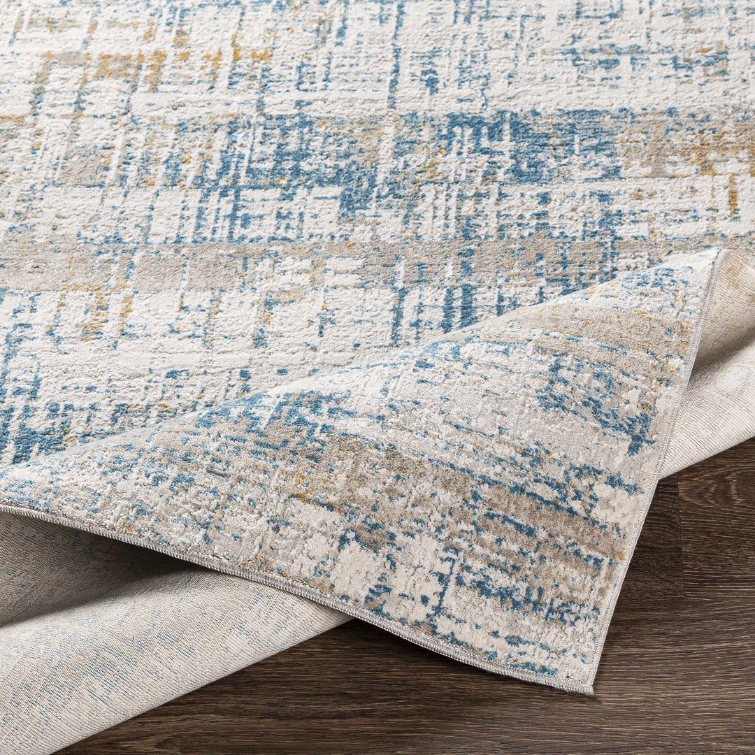 Runa Blue And Gray Modern Abstract Design Area Rug