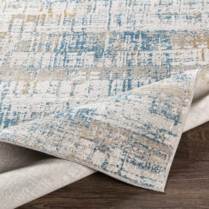 Runa Blue And Gray Modern Abstract Design Area Rug