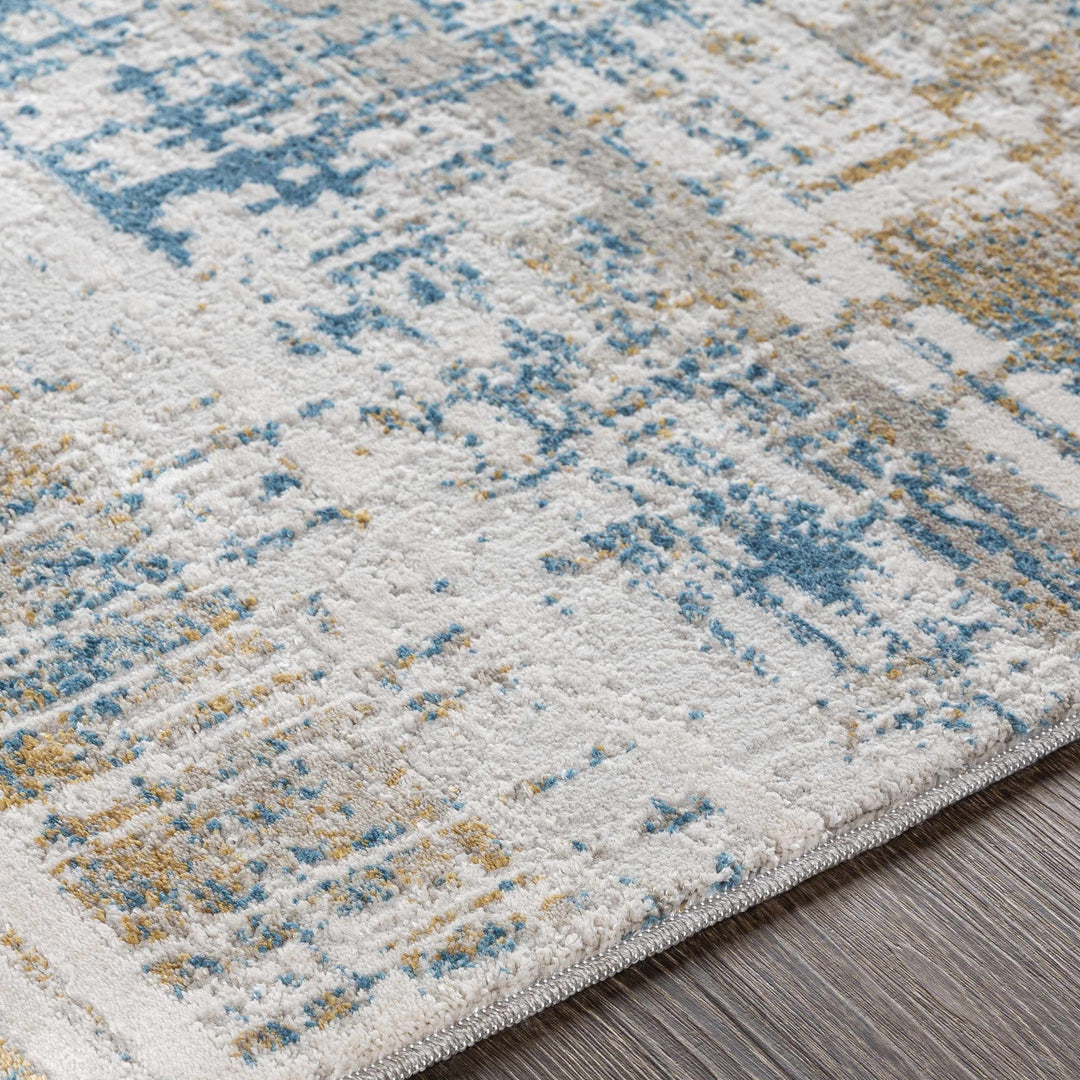 Runa Blue And Gray Modern Abstract Design Area Rug