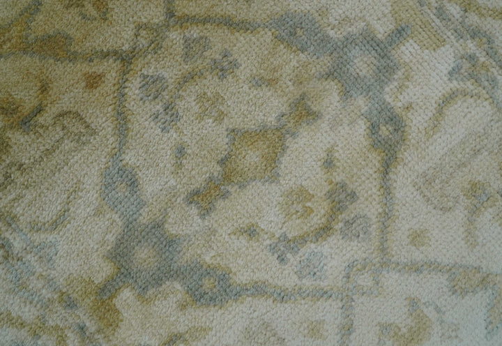 Runner Hand Knotted Traditional Oushak Design Beige 3x10 Wool Rug - The Rug Decor