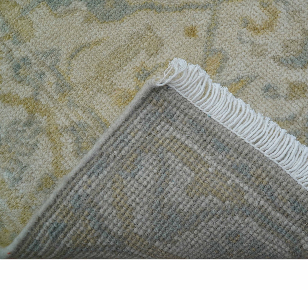 Runner Hand Knotted Traditional Oushak Design Beige 3x10 Wool Rug - The Rug Decor