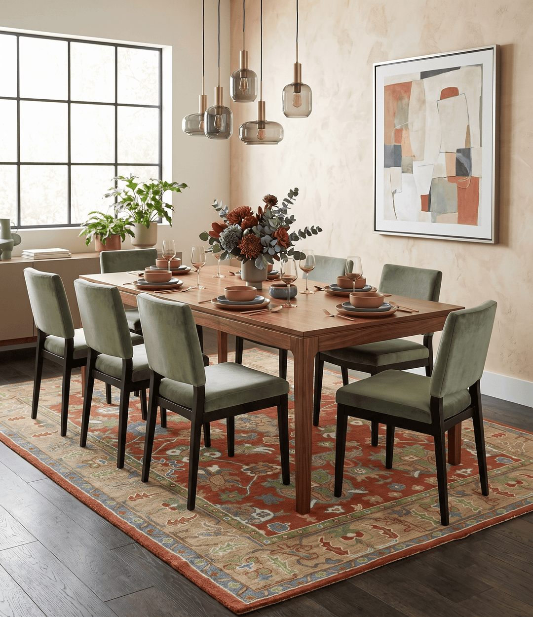 Rust And Beige Traditional Oushak Design Hand Tufted 8x10 Wool Area Rug - The Rug Decor